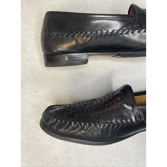 Florsheim Mens 11.5 D Black Woven Vamp Slip On Loafers Style 18499 Dress Shoes main image 13